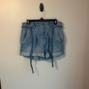 Hollister Denim Paper Bag Shorts
